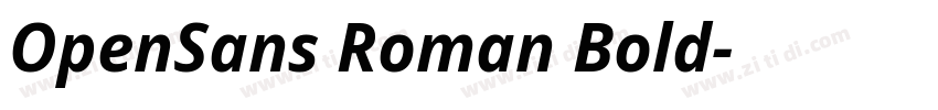 OpenSans Roman Bold字体转换